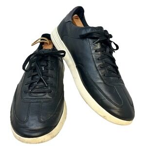 Cole Haan Black Leather Sneakers Grand OS Reagan Lace Up Casual Men's 11M